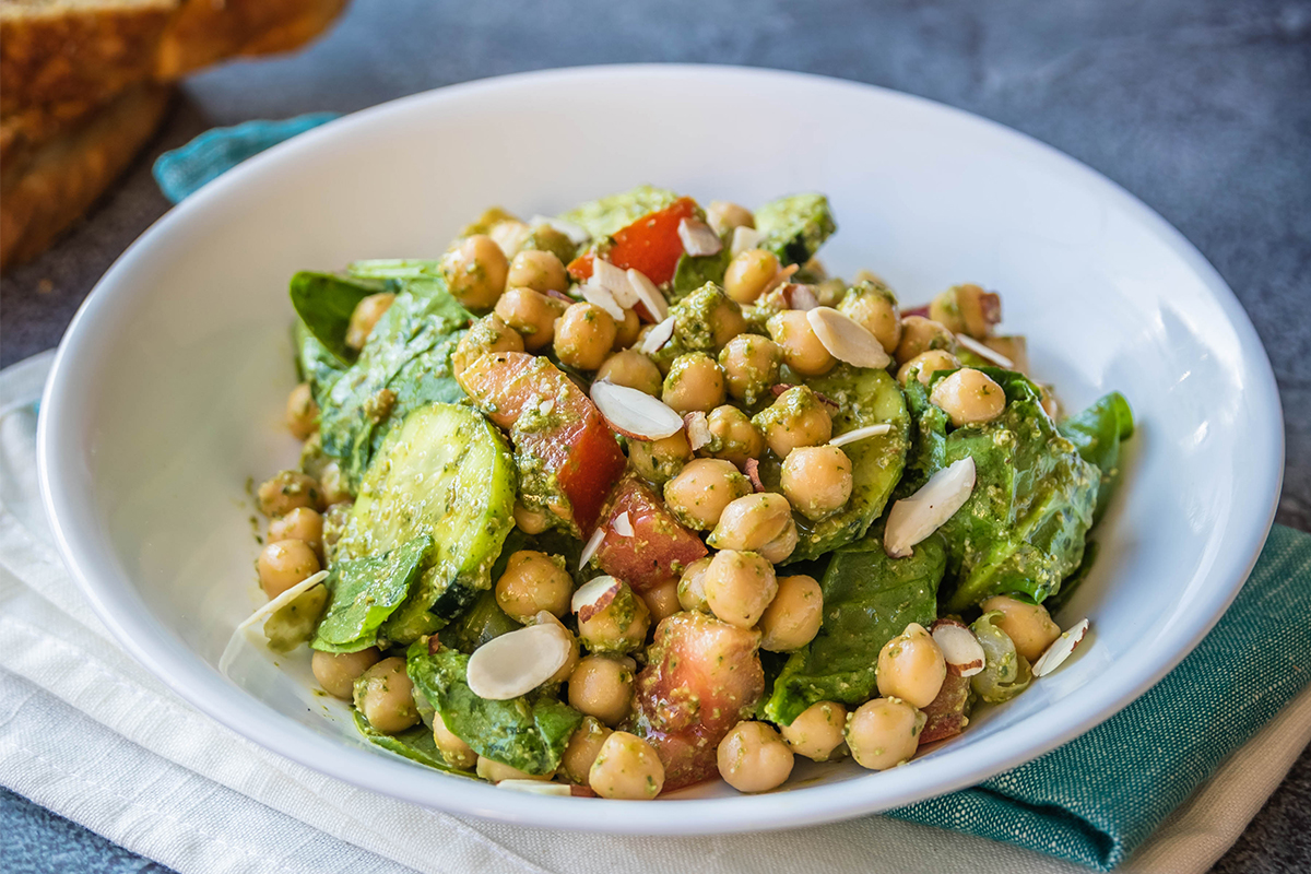 Pesto Chickpea Salad Recipe